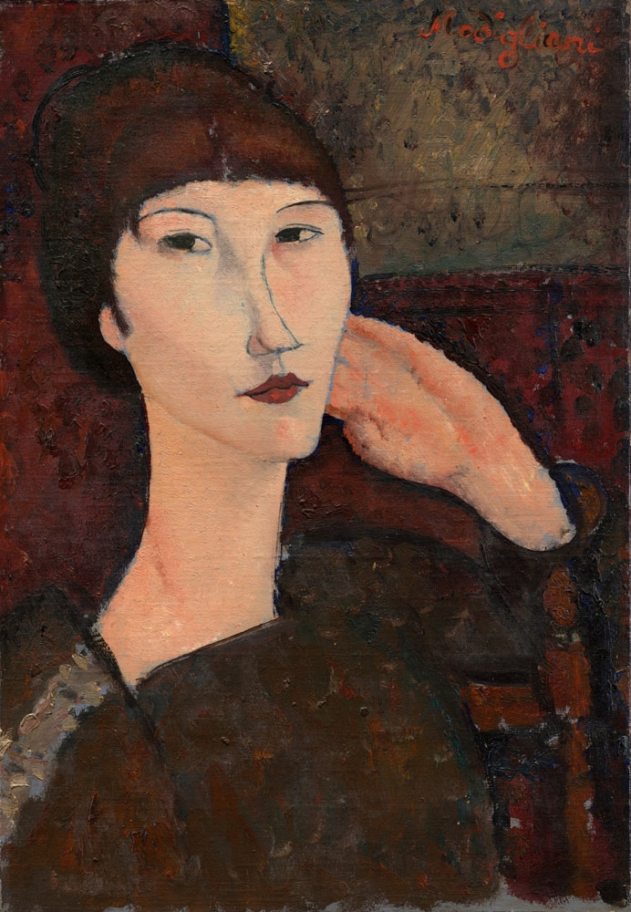 Image of Amedeo Modigliani Woman with bangs (1917) - plakat Wymiar do wyboru: 40x60 cm