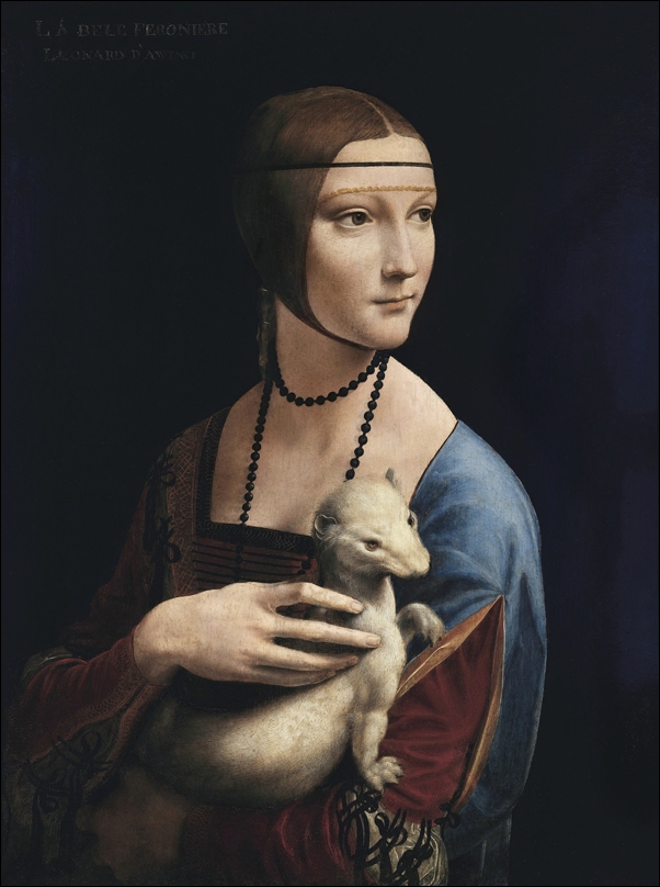 Image of Lady with an Ermine (ca. 1490), Leonardo Da Vinci - plakat Wymiar do wyboru: 21x29,7 cm