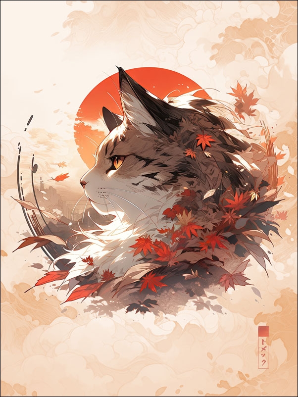Image of cat - plakat Wymiar do wyboru: 21x29,7 cm
