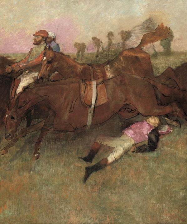 Image of Scene from the Steeplechase The Fallen Jockey, Edgar Degas - plakat Wymiar do wyboru: 21x29,7 cm