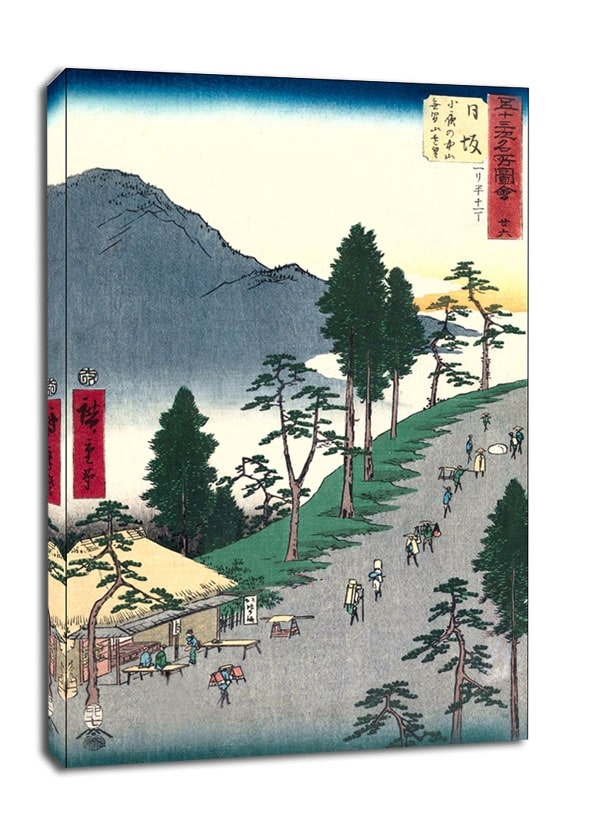 Image of Nissaka Distant View of Mukenzan from Sayo no nakayama, Hiroshige - obraz na płótnie Wymiar do wyboru: 40x60 cm