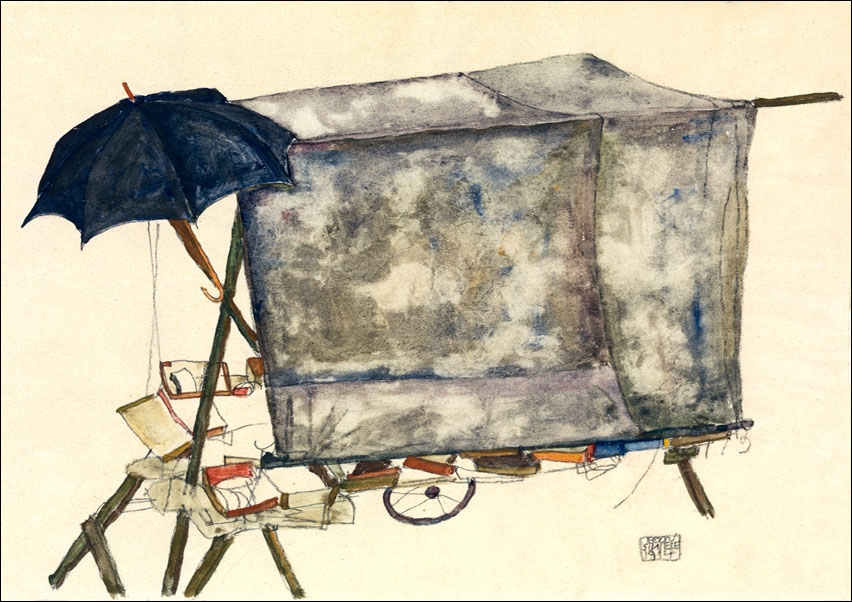 Image of Street Cart, Egon Schiele - plakat Wymiar do wyboru: 100x70 cm