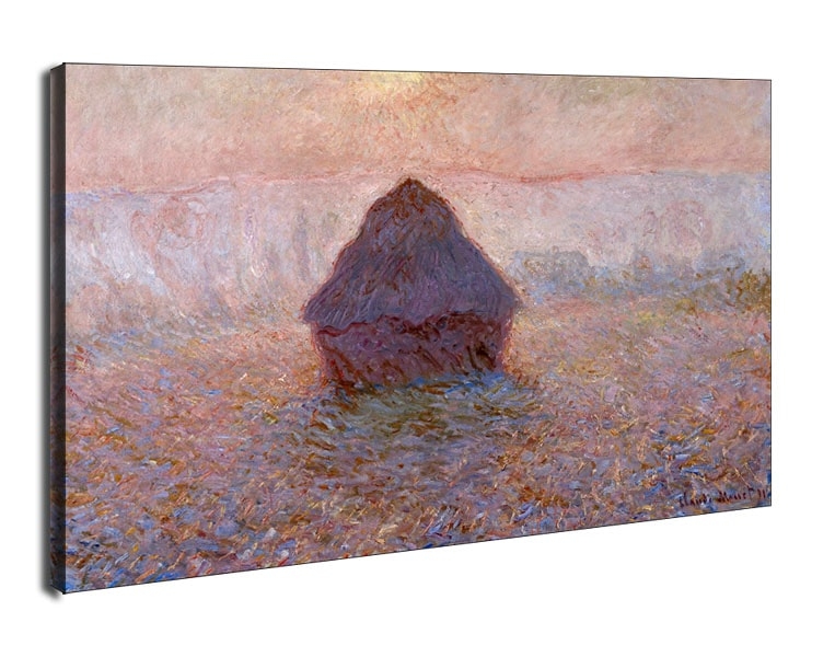 Image of Grainstack sun in the mist, Claude Monet - obraz na płótnie Wymiar do wyboru: 40x30 cm