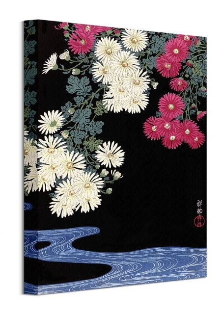 Image of Chrysanthemum and Running Water - obraz na płótnie