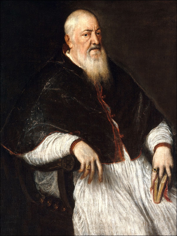 Image of Filippo Archinto (born about 1500, died 1558), Archbishop of Milan, Tycjan - plakat Wymiar do wyboru: 50x70 cm