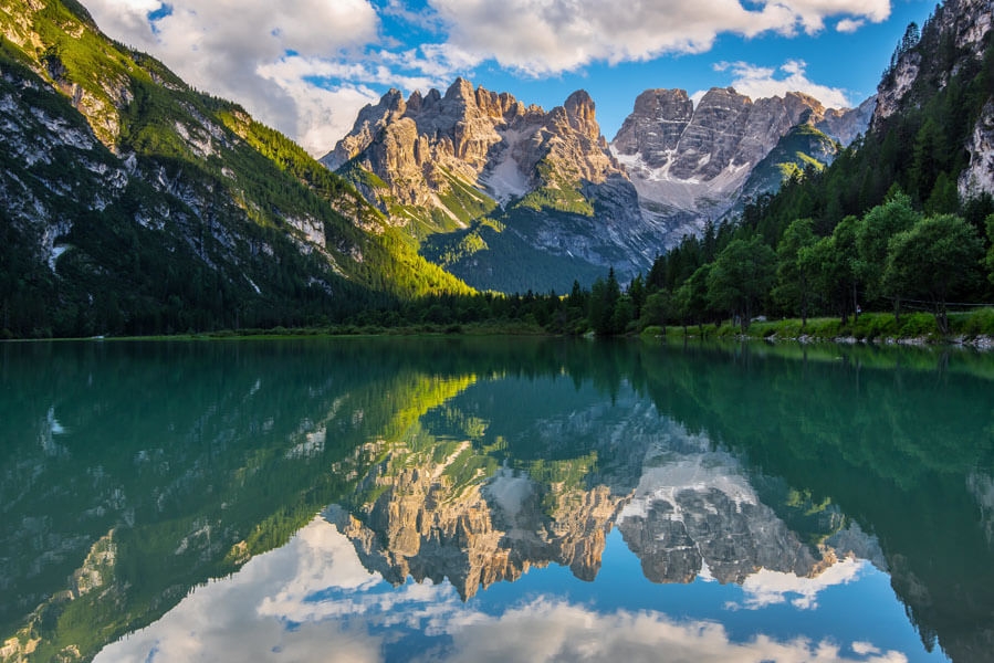 Image of Lago Landro, Dolomity - plakat Wymiar do wyboru: 30x20 cm