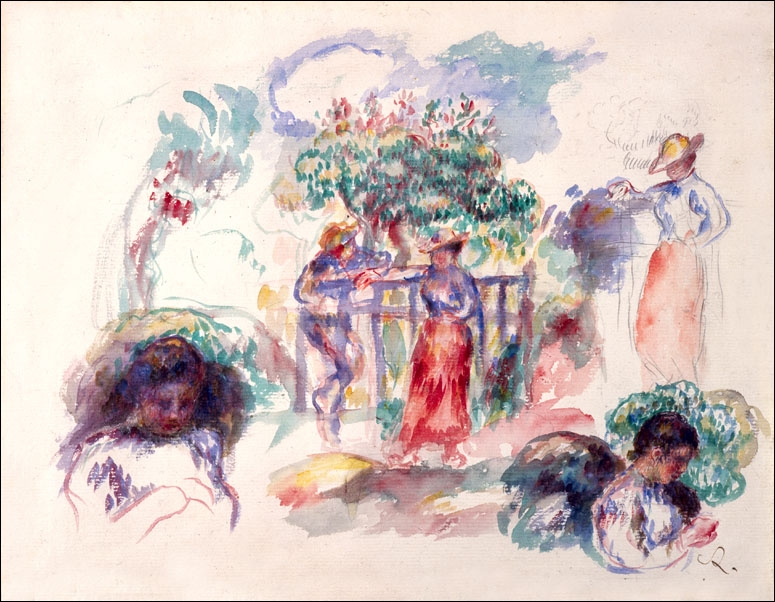 Image of Figures under a Tree, Auguste Renoir - plakat Wymiar do wyboru: 40x30 cm