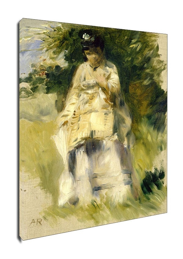 Image of Woman Standing by a Tree, Auguste Renoir - obraz na płótnie Wymiar do wyboru: 60x90 cm