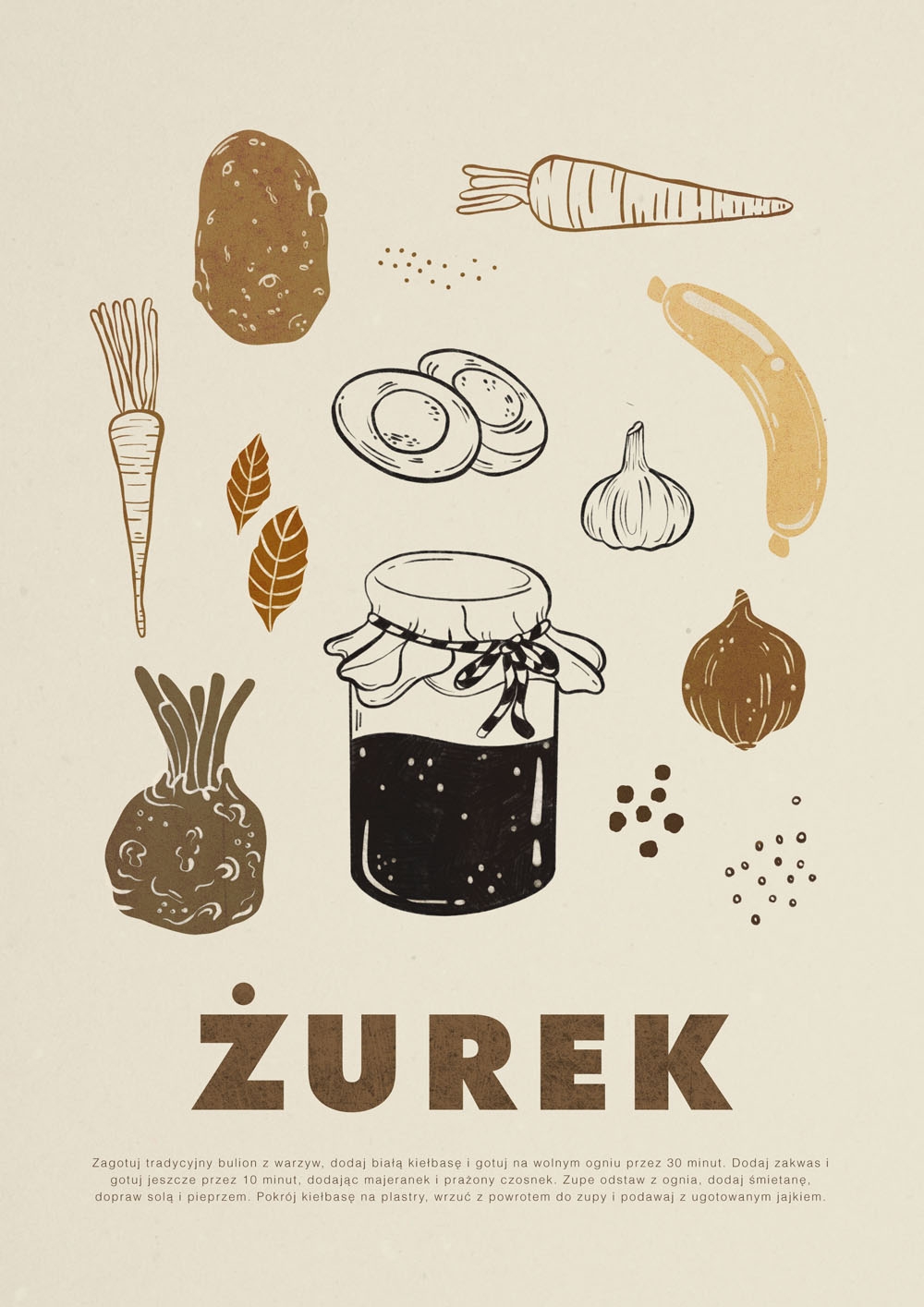 Image of Żurek - plakat Wymiar do wyboru: 20x30 cm