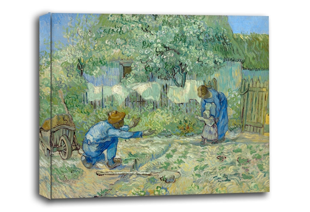 Image of First Steps, after Millet, Vincent van Gogh - obraz na płótnie Wymiar do wyboru: 40x30 cm