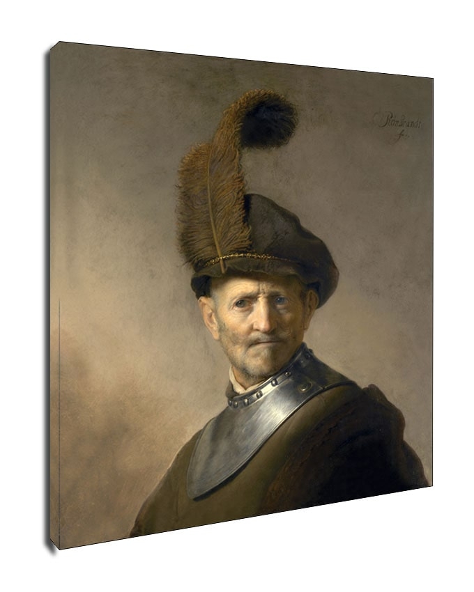 Image of An Old Man in Military Costume, Rembrandt - obraz na płótnie Wymiar do wyboru: 20x30 cm