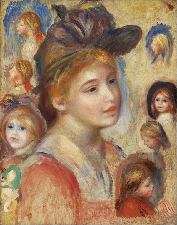 Image of Study of Girls' Heads, Auguste Renoir - plakat Wymiar do wyboru: 29,7x42 cm