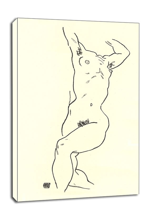 Image of Torso of a Nude, Egon Schiele - obraz na płótnie Wymiar do wyboru: 90x120 cm