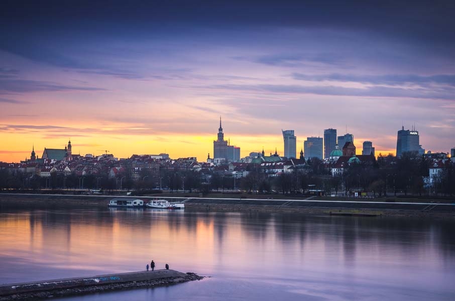 Image of Warszawa Panorama - plakat premium Wymiar do wyboru: 140x100 cm