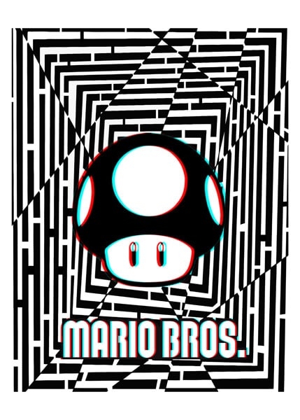 Image of Maze Gaze Mario Bros - plakat 3D Wymiar do wyboru: 30x40 cm