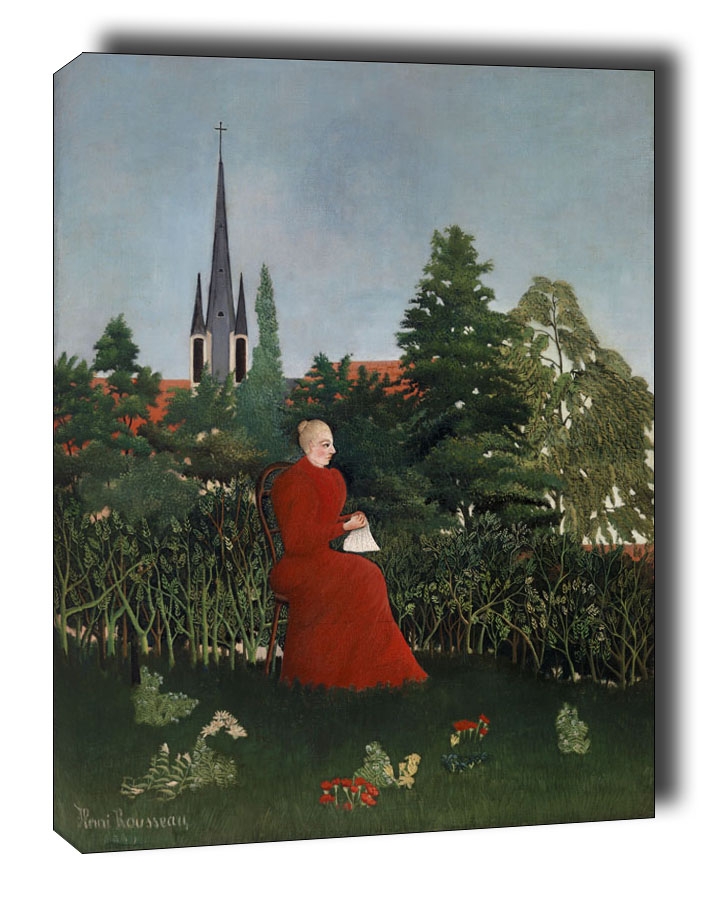 Image of Portrait of a Woman in a Landscape, Henri Rousseau - obraz na płótnie Wymiar do wyboru: 20x30 cm