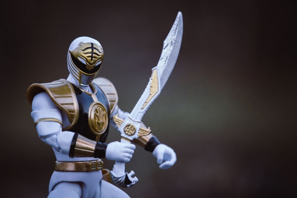 Image of Power Rangers White Ver4 - plakat Wymiar do wyboru: 40x30 cm