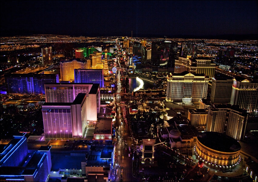 Image of Aerial photograph of the Las Vegas Strip., Carol Highsmith - plakat Wymiar do wyboru: 80x60 cm