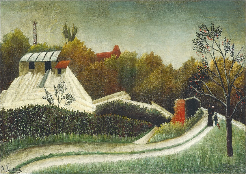 Image of Sawmill, Outskirts of Paris, Henri Rousseau - plakat Wymiar do wyboru: 30x20 cm