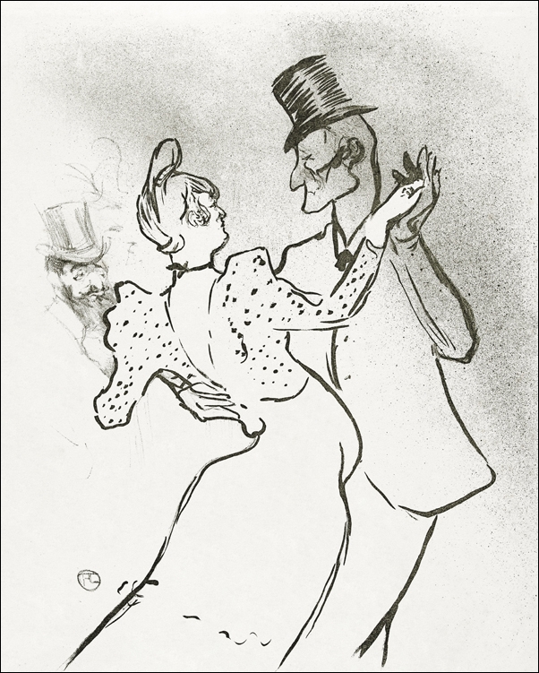 Image of The Dancer La Goulue and Valentin Le Désossé Dancing in the Moulin Rouge, Henri De Toulouse-Lautrec - plakat Wymiar do wyboru: 20x30 cm