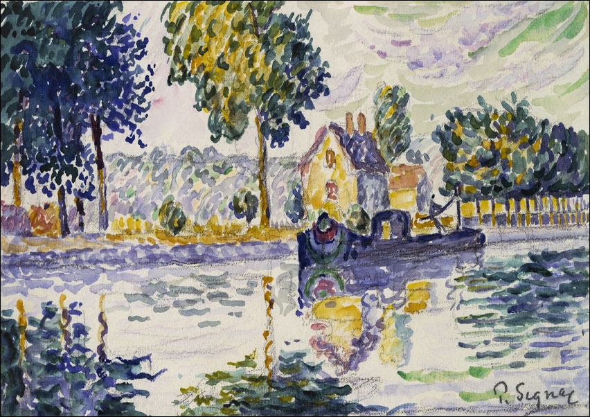 Image of View of the Seine, Samois, Paul Signac - plakat Wymiar do wyboru: 91,5x61 cm