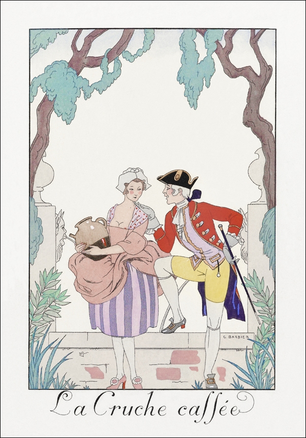 Image of La Cruche caffée, George Barbier - plakat Wymiar do wyboru: 21x29,7 cm