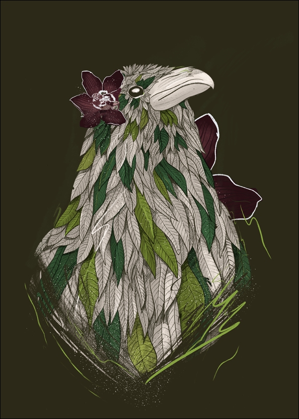 Image of Feathered Raven 2 - plakat Wymiar do wyboru: 40x50 cm