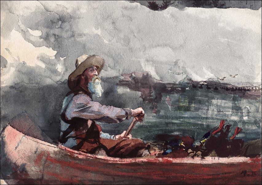 Image of Adirondacks Guide, Winslow Homer - plakat Wymiar do wyboru: 91,5x61 cm