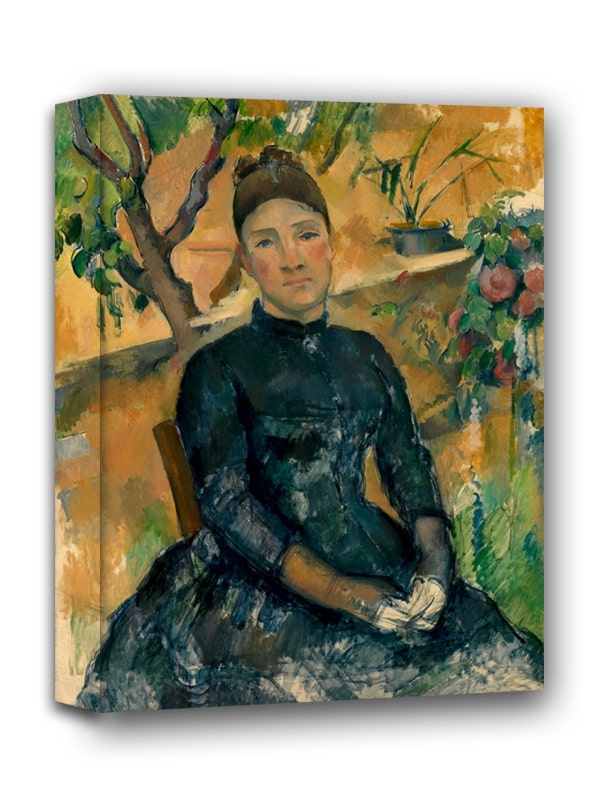 Image of Madame Cézanne in the Conservatory, Paul Cézanne - obraz na płótnie Wymiar do wyboru: 70x100 cm