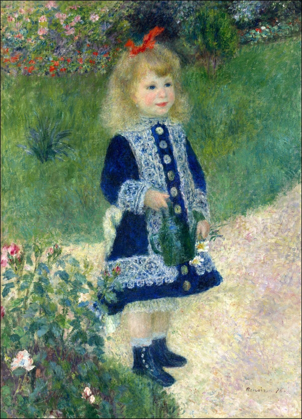 Image of A Girl with a Watering Can, Auguste Renoir - plakat Wymiar do wyboru: 40x50 cm