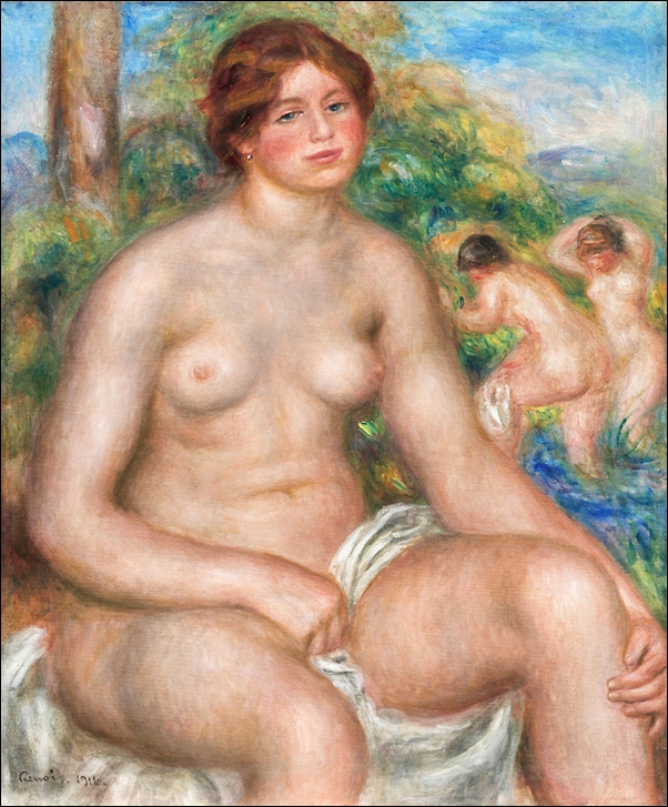 Image of Seated Bather, Auguste Renoir - plakat Wymiar do wyboru: 40x60 cm