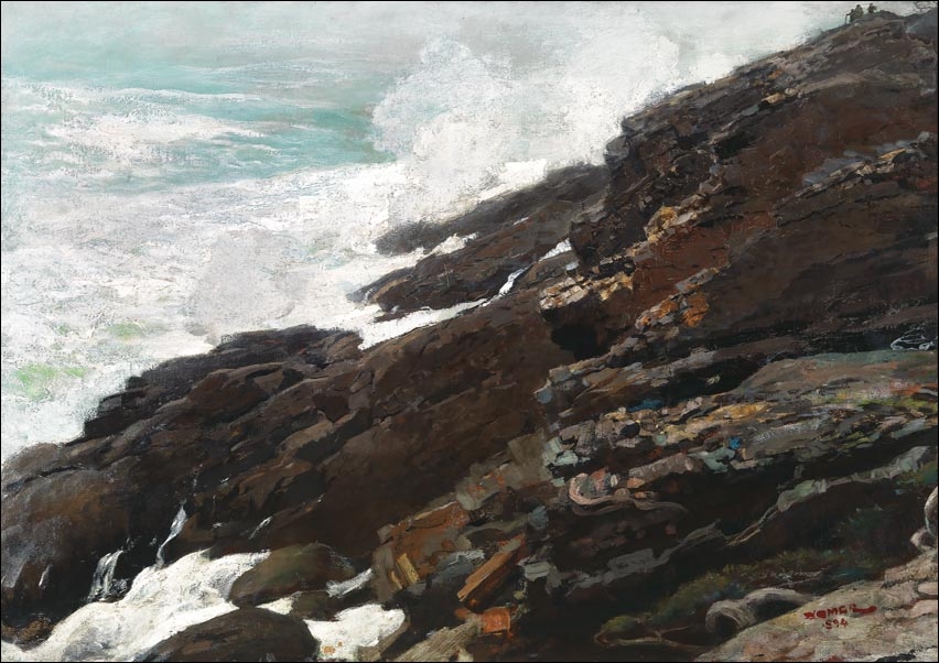 Image of High Cliff, Coast of Maine , Winslow Homer - plakat Wymiar do wyboru: 80x60 cm