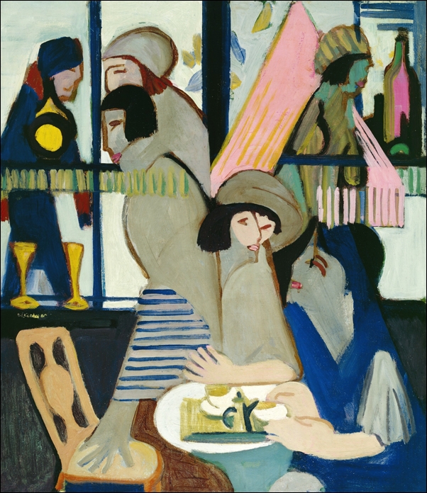 Image of Cafe, Ernst Ludwig Kirchner - plakat Wymiar do wyboru: 59,4x84,1 cm