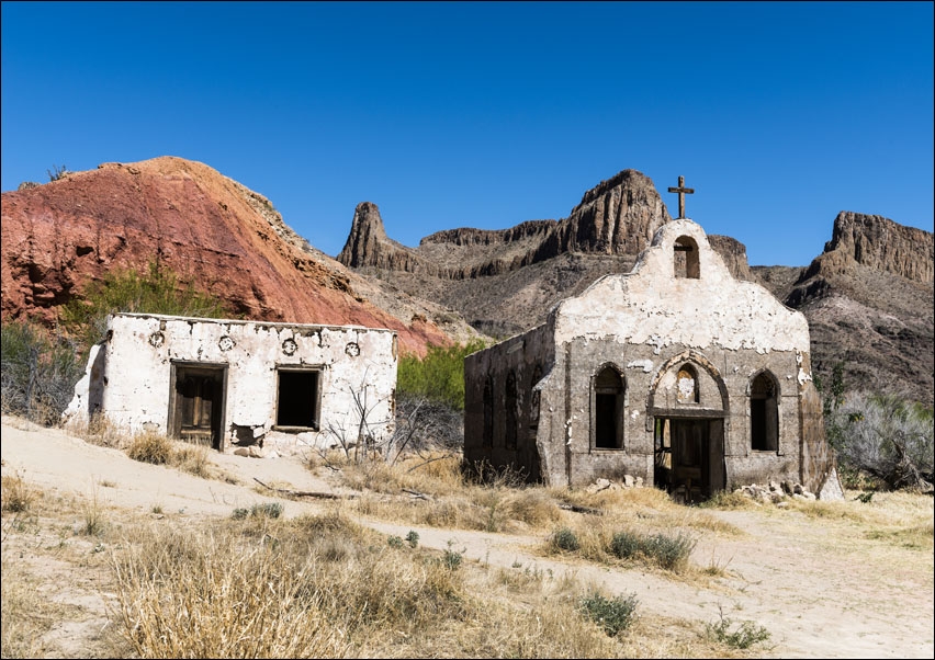 Image of Abandoned western movie set in Big Bend Ranch State Park, Texas., Carol Highsmith - plakat Wymiar do wyboru: 50x40 cm