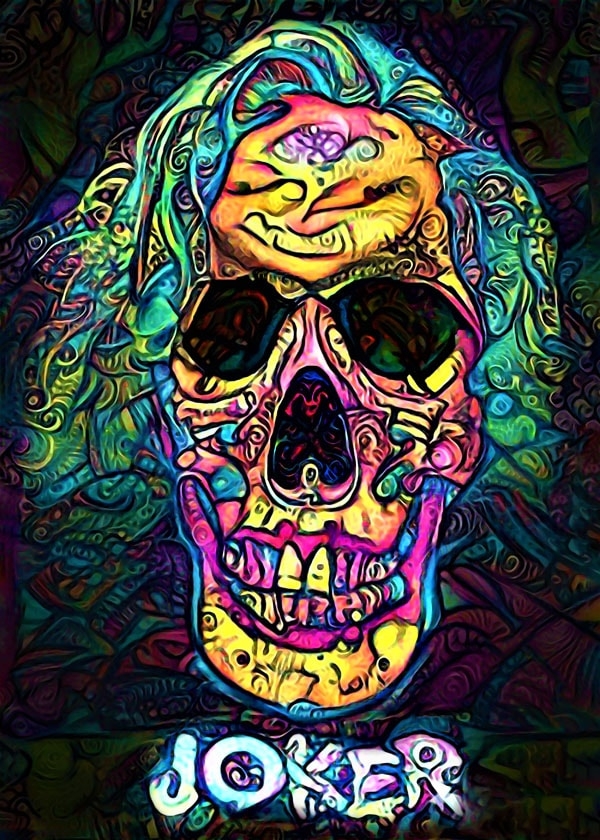 Image of PsychoSkulls, Joker, DC Comics - plakat Wymiar do wyboru: 40x50 cm