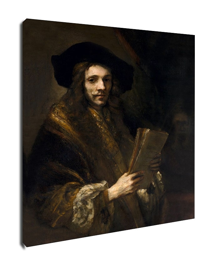 Image of Portrait of a Man (The Auctioneer), Rembrandt - obraz na płótnie Wymiar do wyboru: 40x50 cm