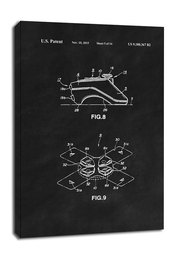 Image of Patent, Sony Kontroler 2015 Czarny - obraz na płótnie Wymiar do wyboru: 60x80 cm