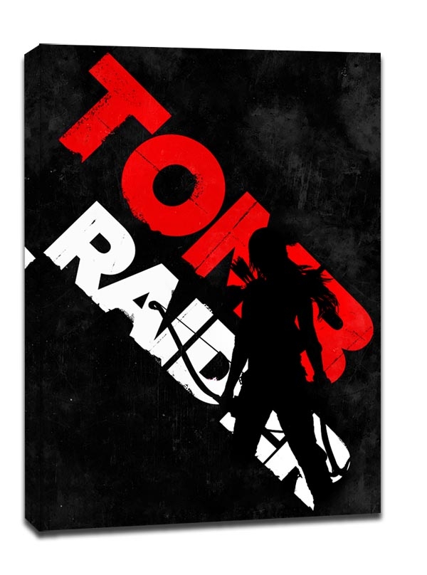 Image of Typography Stencils - Tomb Raider - obraz na płótnie Wymiar do wyboru: 30x40 cm