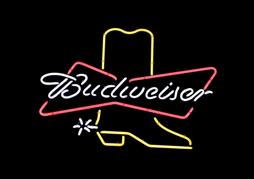 Image of Budveiser beer neon sign in the Stockyards District of Fort Worth, Texas, Carol Highsmith - plakat Wymiar do wyboru: 100x70 cm