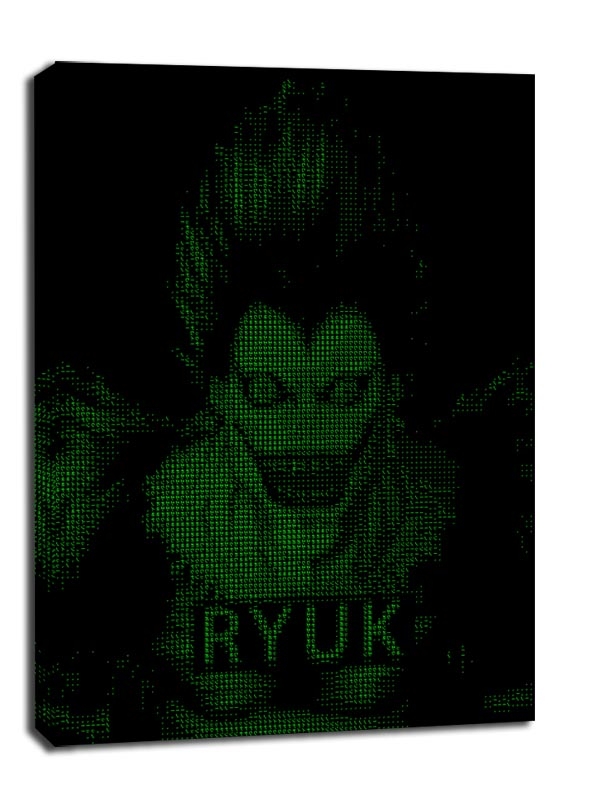 Image of Notatnik śmierci H4CK3D - Ryuk, Death Note - obraz na płótnie Wymiar do wyboru: 30x40 cm