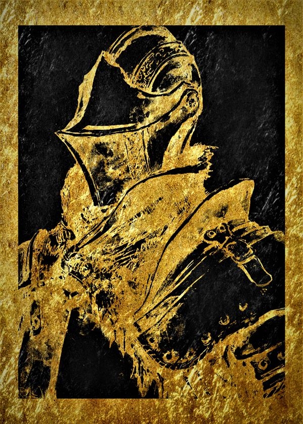 Image of Golden Lux - Dark Souls - plakat Wymiar do wyboru: 40x50 cm