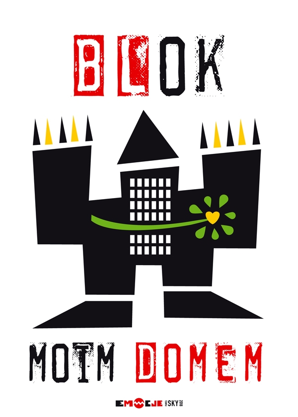 Image of blok moim domem (a klatka przedpokojem) - plakat Wymiar do wyboru: 40x50 cm