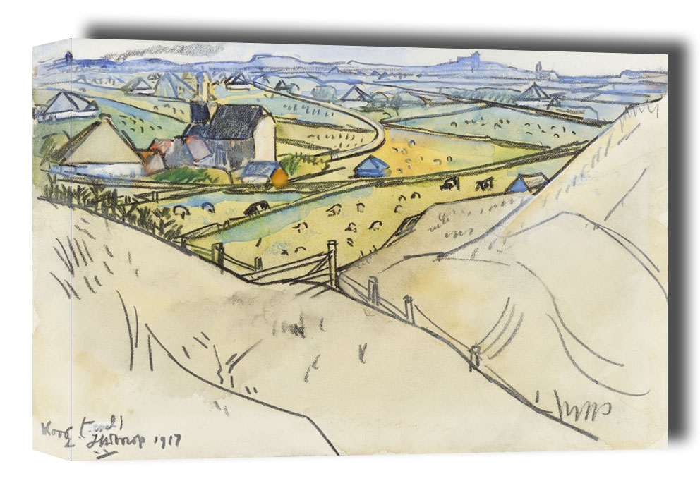 Image of View from the dunes on Koog in Texel, Jan Toorop - obraz na płótnie Wymiar do wyboru: 120x90 cm