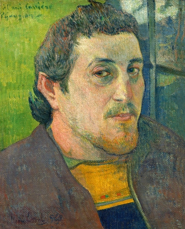 Image of Self-Portrait Dedicated to Carrière, Paul Gauguin - plakat Wymiar do wyboru: 30x40 cm