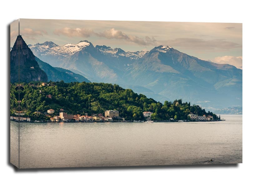 Image of Kajak na jeziorze Como - obraz na płótnie Wymiar do wyboru: 100x70 cm