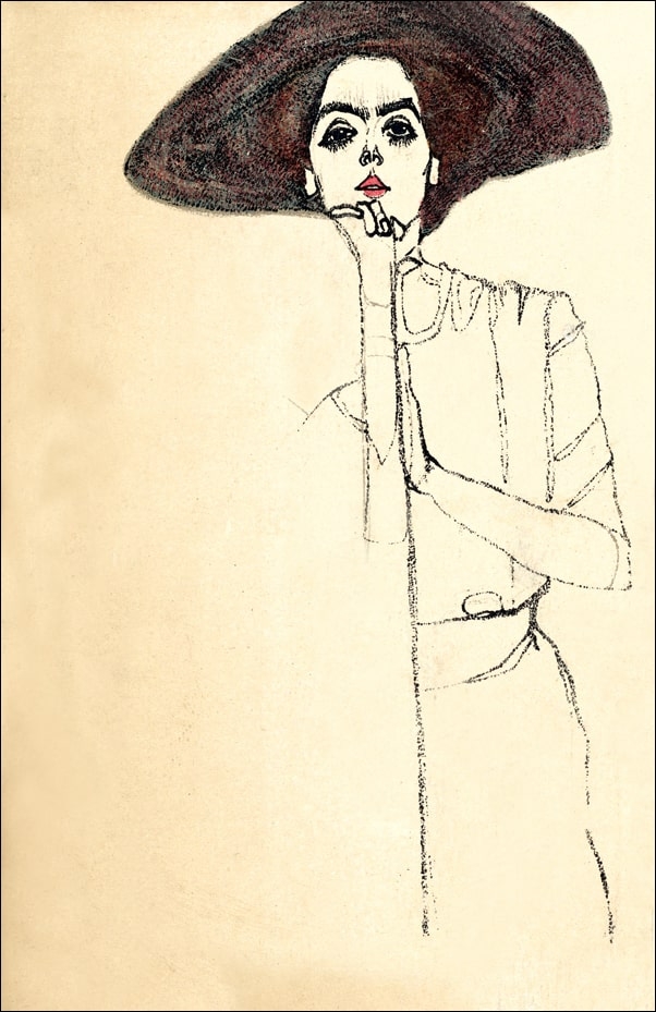 Image of Portrait of a Woman, Egon Schiele - plakat Wymiar do wyboru: 40x50 cm