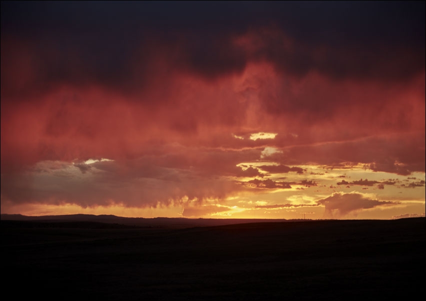 Image of A beautiful sunset in rural Goshen County, Wyoming, near Guernsey., Carol Highsmith - plakat Wymiar do wyboru: 60x40 cm