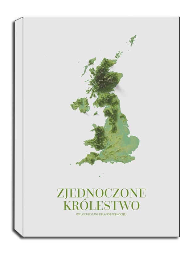 Image of UK, mapa - obraz na płótnie Wymiar do wyboru: 50x70 cm