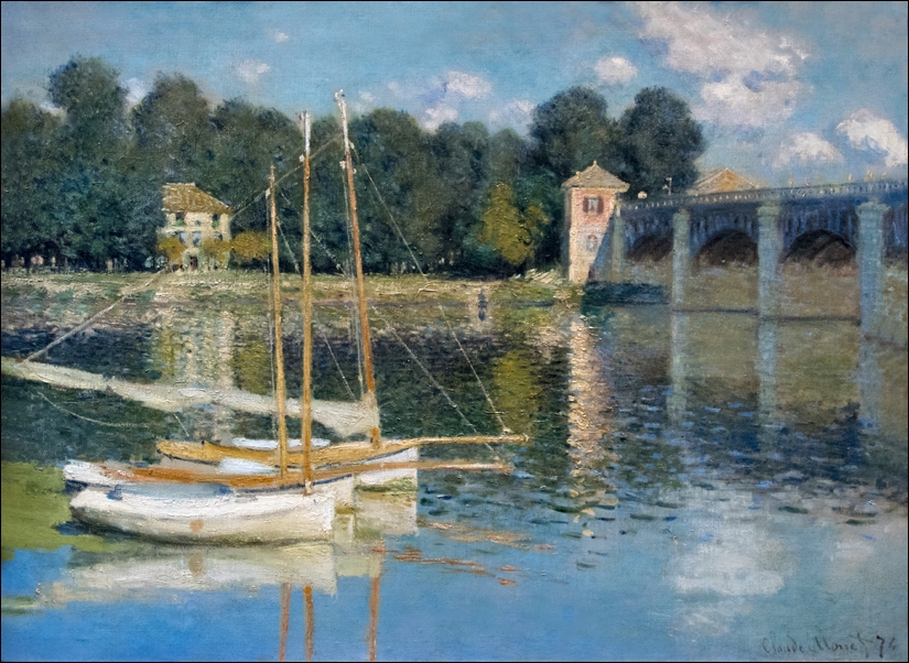 Image of Le pont d argenteuil Claude Monet - plakat, Claude Monet - plakat Wymiar do wyboru: 100x70 cm