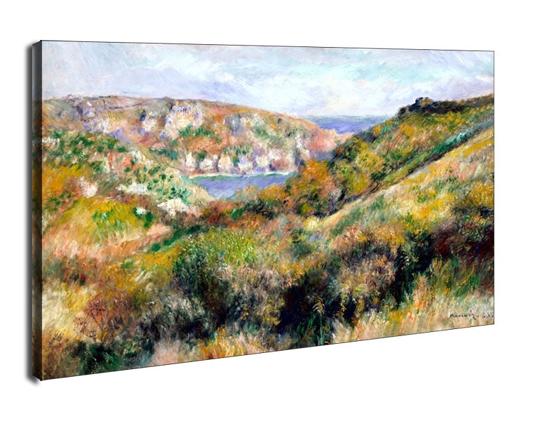 Image of Hills around the Bay of Moulin Huet, Guernsey, Auguste Renoir - obraz na płótnie Wymiar do wyboru: 120x90 cm